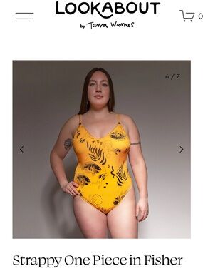 Lookabout Strappy One-Piece Swimsuit in Yellow